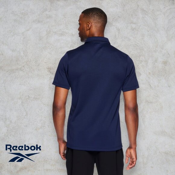 Reebok Mens Big & Tall Ace Performance Navy Blue Polo Shirt - Picture 2 of 6